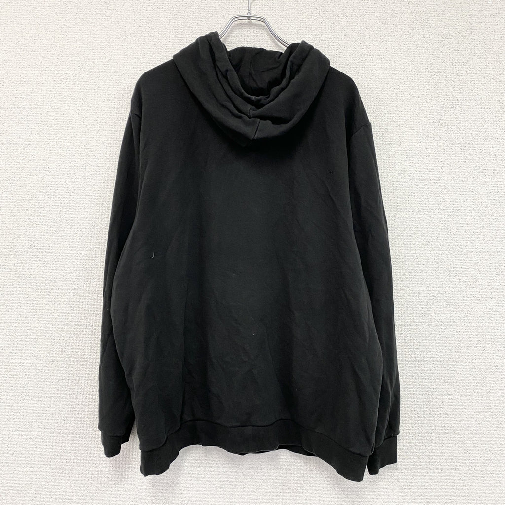 PUMA　プーマ　パーカー/フーディー　デカロゴ　スポーツ　黒　ブラック　2XLサイズ　古着