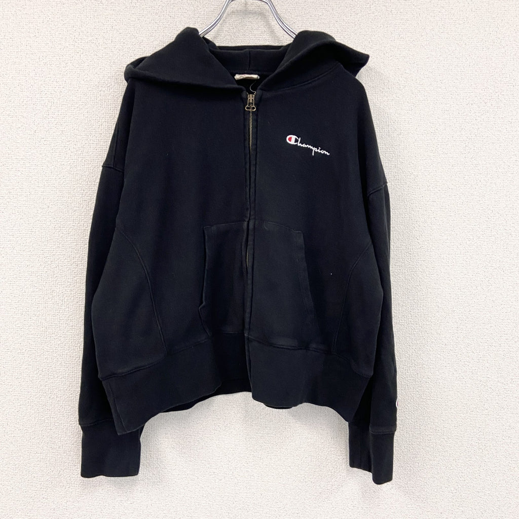 Champion　チャンピオン　リバースウィーブ　フルジップスウェットパーカー/フーディー　黒　ブラック　Mサイズ　古着