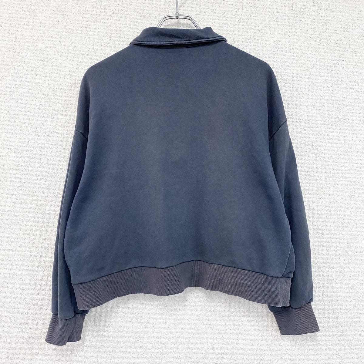 Champion　チャンピオン　ハーフジップスウェット/トレーナー　アーチプリント　フェード　現行　紺　ネイビー　フリーサイズ　古着