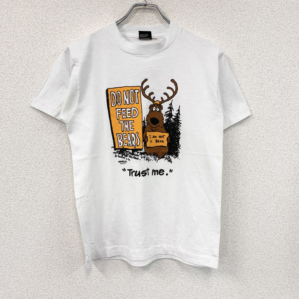 SCREEN STARS　スクリーンスターズ　半袖プリントTシャツ　シングルステッチ　白　ホワイト　Mサイズ カットソー メンズ コットン 古着