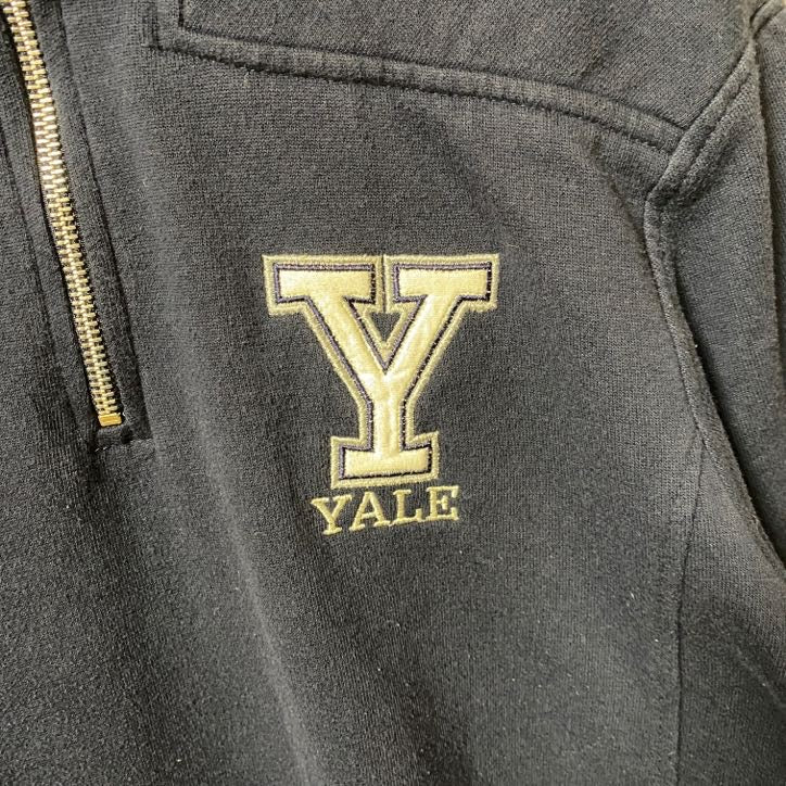 古着 used　YALE　イェール大学　カレッジ　長袖ハーフジップスウェット　トレーナー　ネイビー　ハイネック　秋冬服　Lサイズ