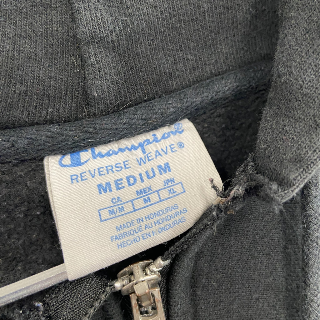 Champion　チャンピオン　リバースウィーブ　フルジップスウェットパーカー/フーディー　黒　ブラック　Mサイズ　古着