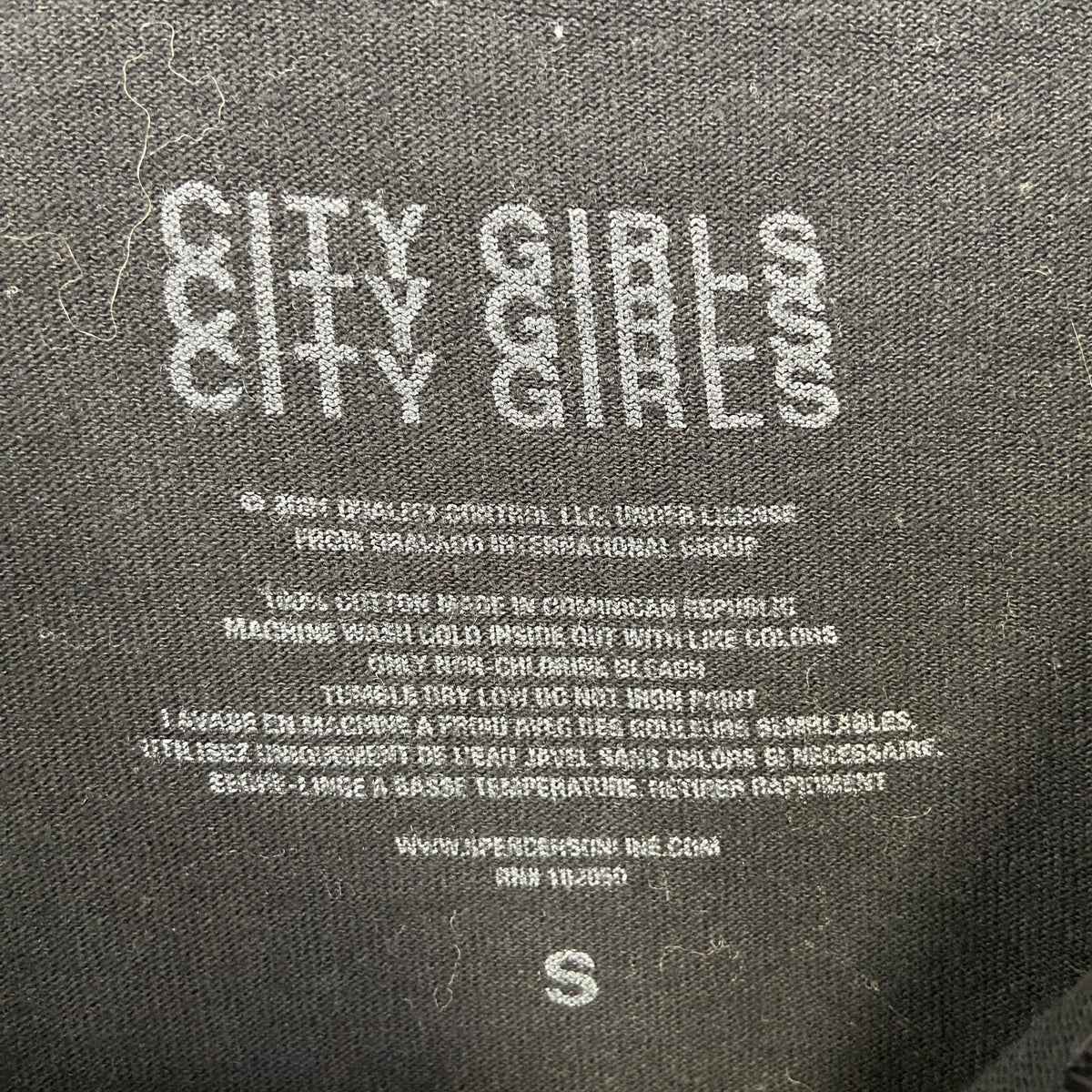 CITY GIRLS　シティーガール　半袖プリントTシャツ　個性的　Y2K　クルーネック　レトロデザイン　Sサイズ　古着