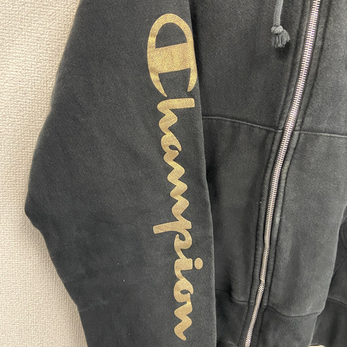 Champion　チャンピオン　リバースウィーブ　フルジップスウェットパーカー/フーディー　黒　ブラック　Mサイズ　古着