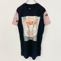 VIBES　半袖プリントデザインTシャツ　サンタモニカ　クルーネック　レトロ　黒　ブラック　Mサイズ　古着