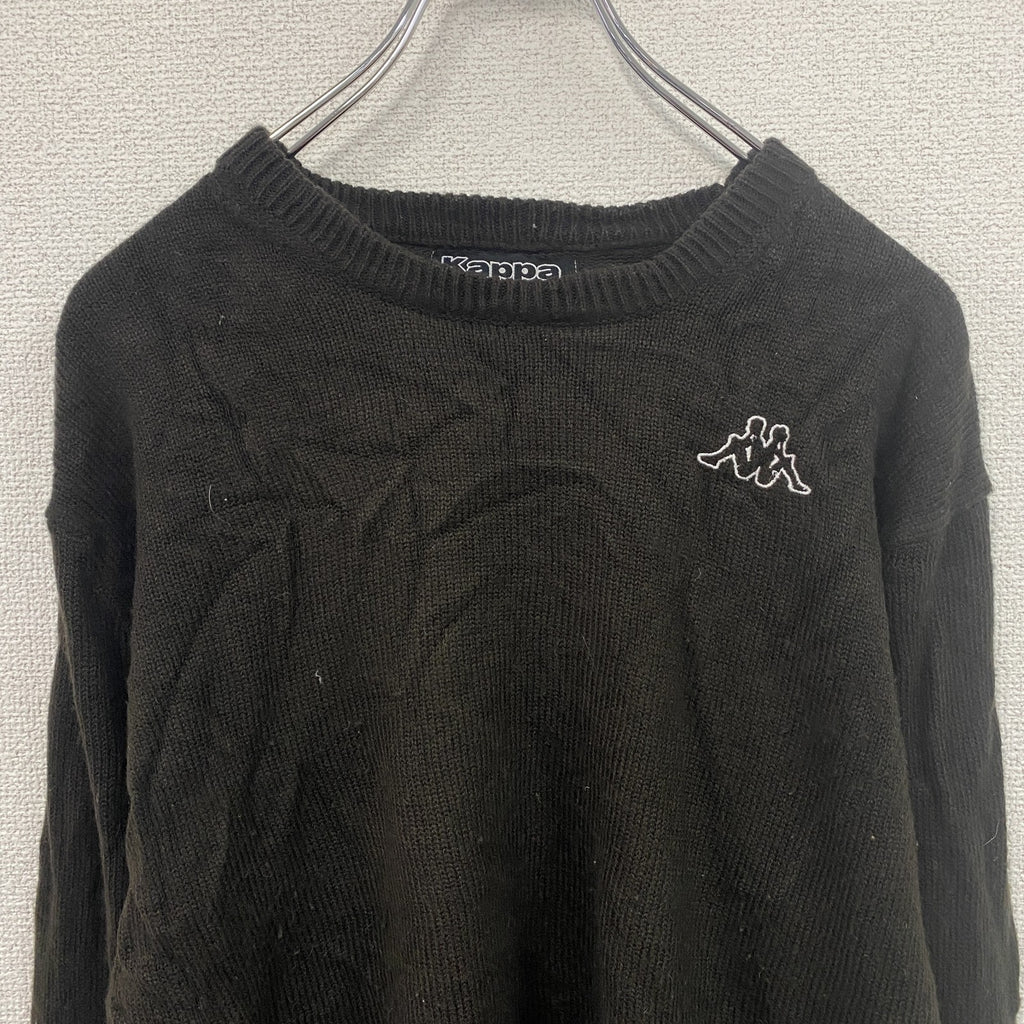 Kappa　カッパ　アクリルニットセーター　茶色　ブラウン　Lサイズ　古着