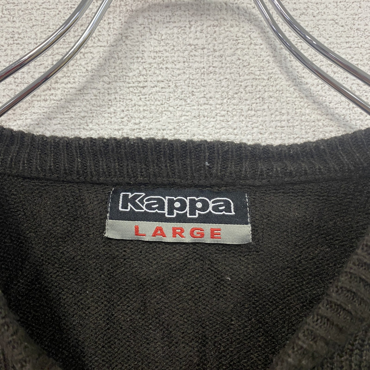 Kappa　カッパ　アクリルニットセーター　茶色　ブラウン　Lサイズ　古着