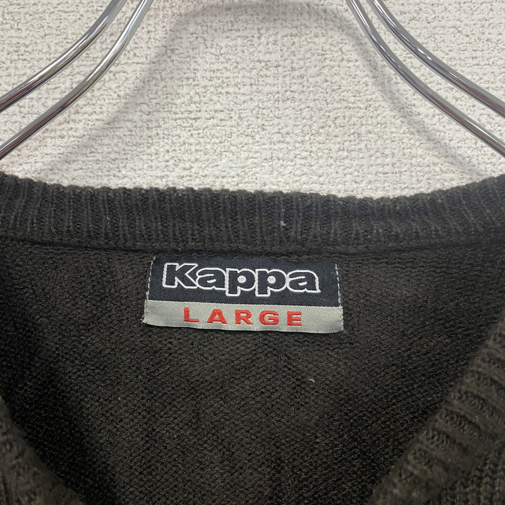 Kappa　カッパ　アクリルニットセーター　茶色　ブラウン　Lサイズ　古着