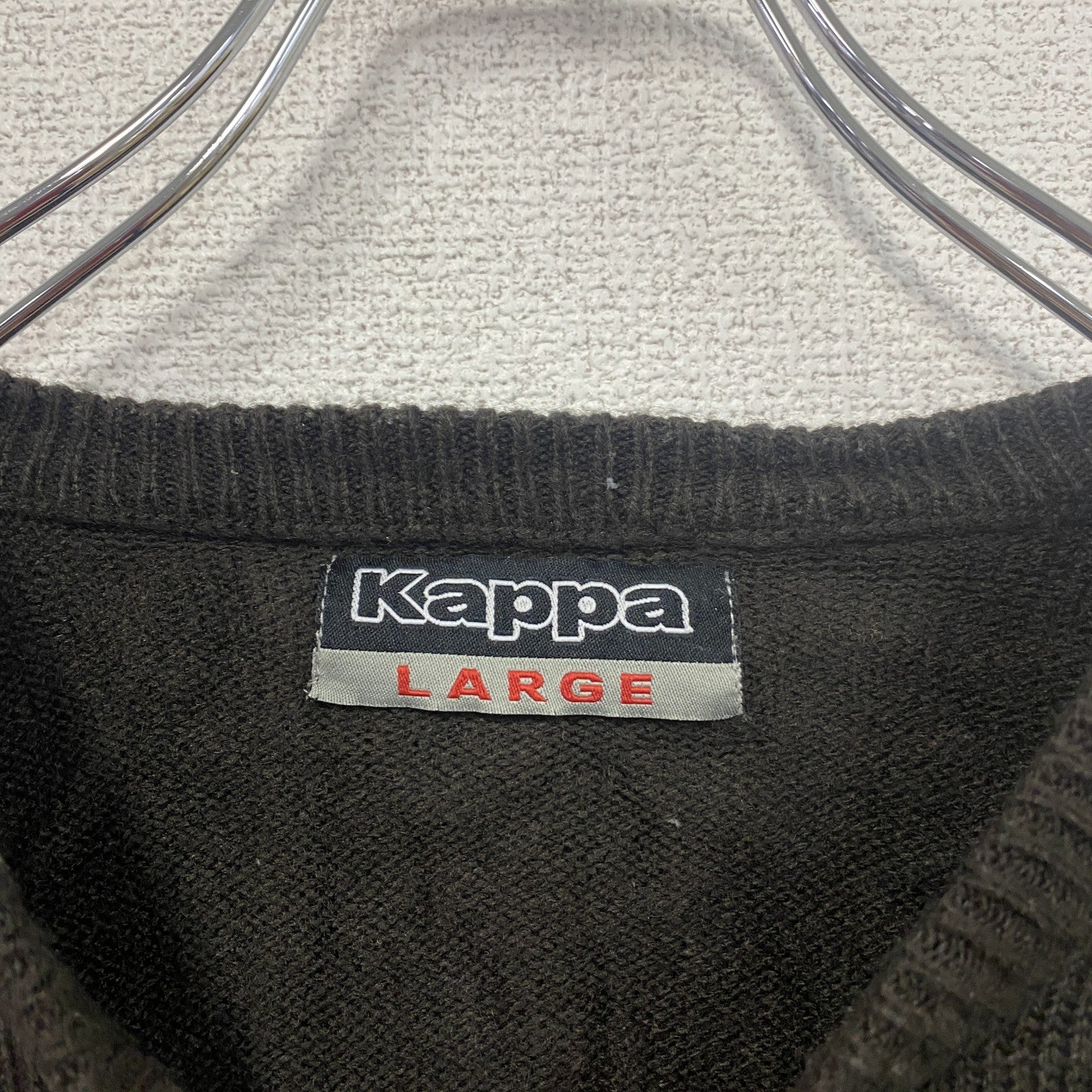 Kappa　カッパ　アクリルニットセーター　茶色　ブラウン　Lサイズ　古着