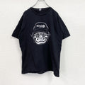 Cotton　半袖プリントTシャツ　黒　ブラック　XLサイズ　古着