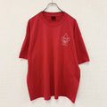 PLATINUM PLUS　半袖プリントTシャツ　ヴィンテージ　シングルステッチ　赤　レッド　XLサイズ カットソー メンズ コットン 古着