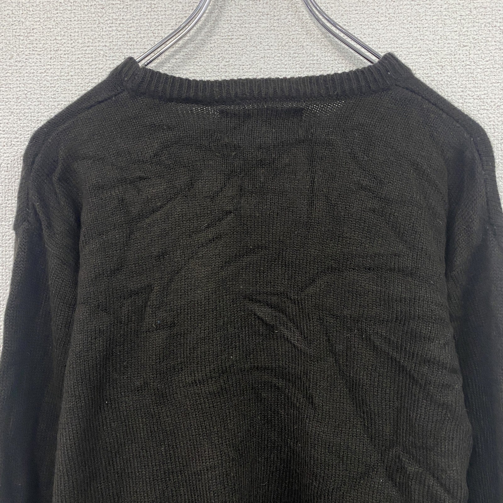 Kappa　カッパ　アクリルニットセーター　茶色　ブラウン　Lサイズ　古着