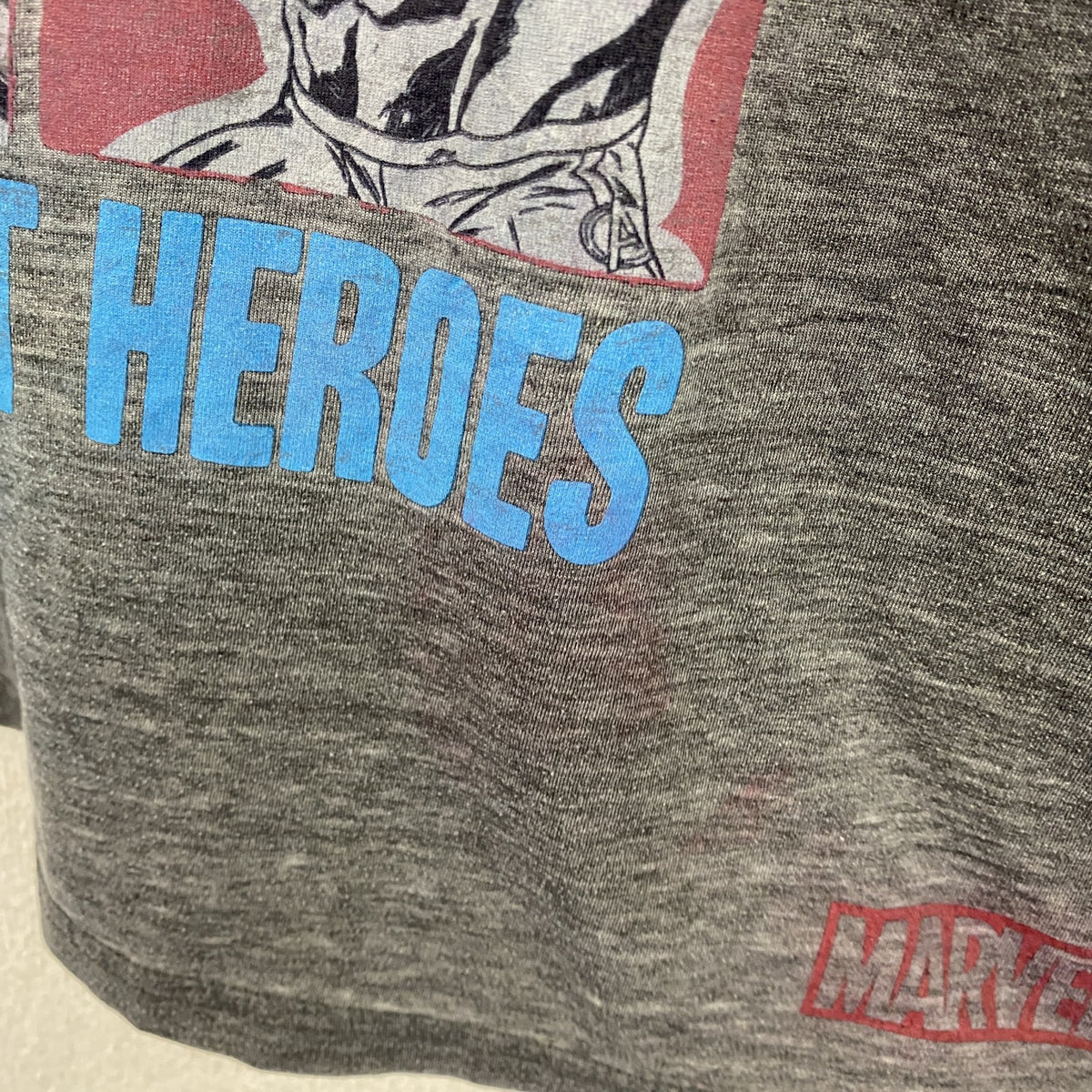 MARVEL COMICS　マーベル　半袖プリントTシャツ　灰色　グレー　2XLサイズ　古着