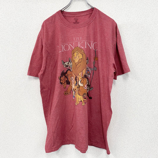 Disney　ディズニー　ライオンキング　半袖プリントTシャツ　赤　レッド　XXLサイズ
