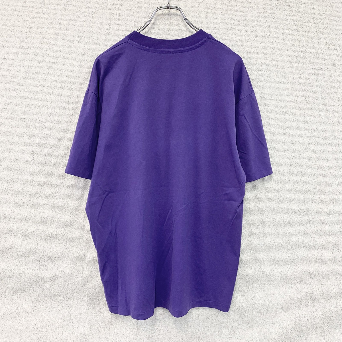 Hanes　ヘインズ　半袖プリントTシャツ　ヴィンテージ　シングルステッチ　紫　パープル　XLサイズ　古着