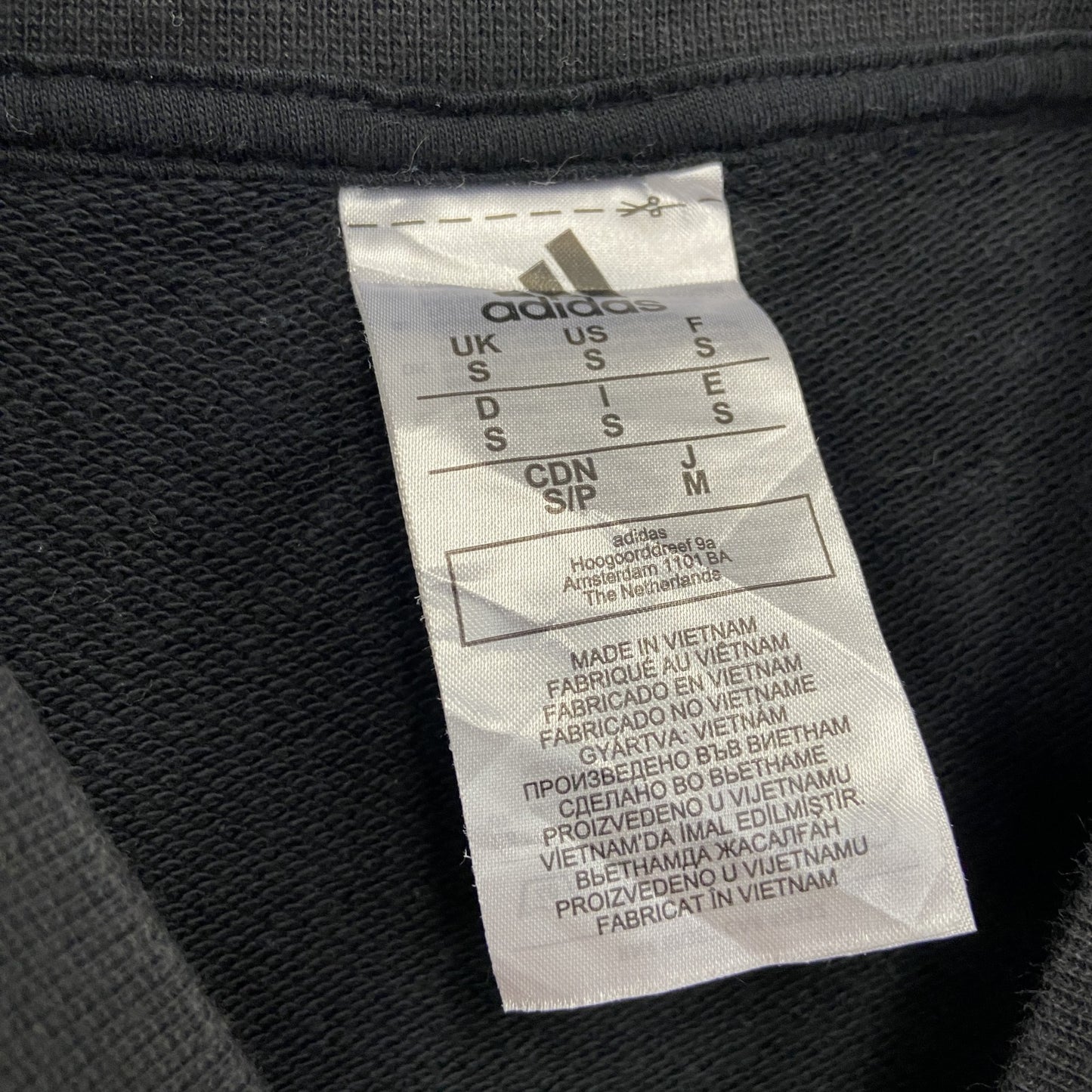 adidas　アディダス　スウェット/トレーナー　パフォーマンスロゴ　デカロゴ　黒　ブラック　Sサイズ