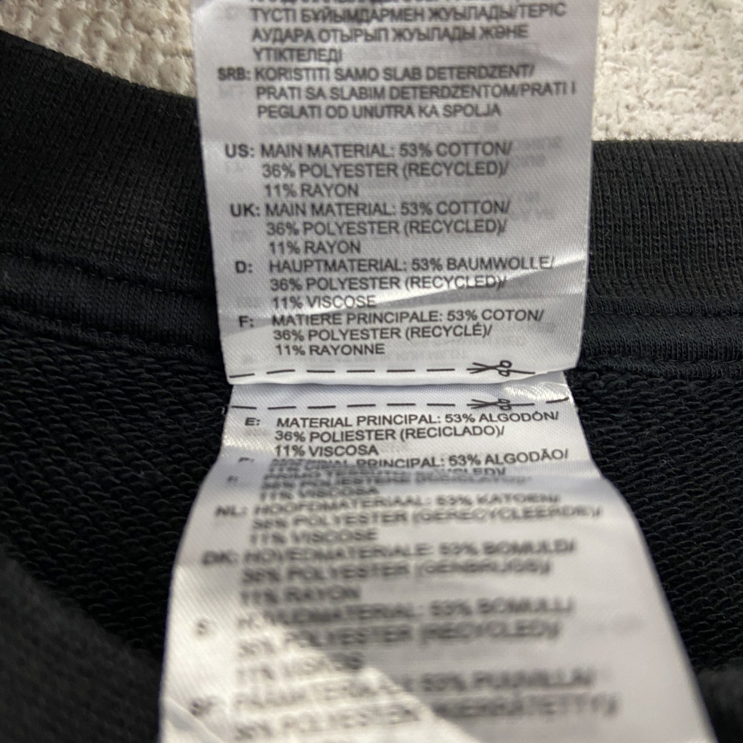 adidas　アディダス　スウェット/トレーナー　パフォーマンスロゴ　デカロゴ　黒　ブラック　Sサイズ