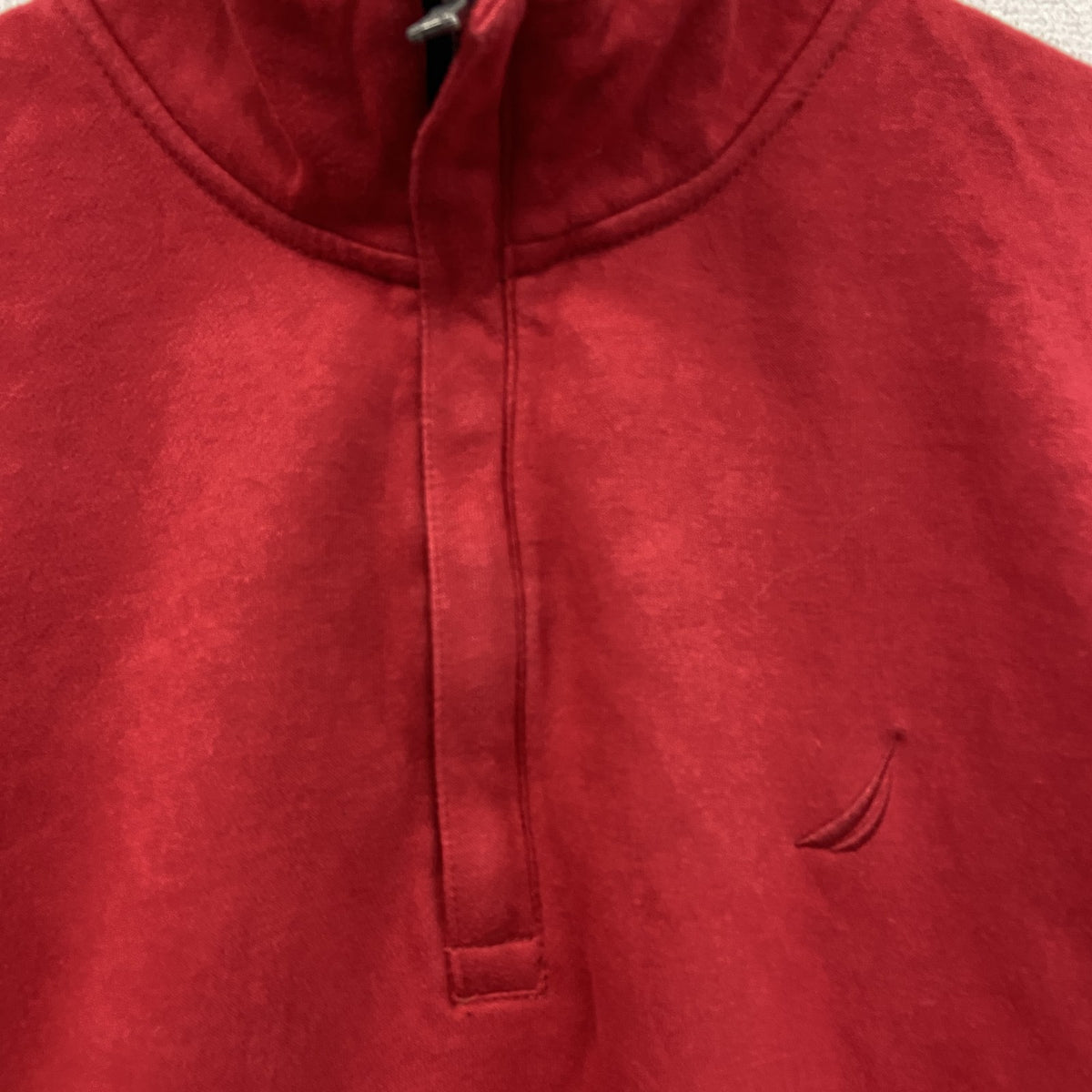NAUTICA　ノーティカ　ハーフジップスウェット/トレーナー　赤　レッド　Lサイズ スウェットトップス ユニセックス コットン 古着