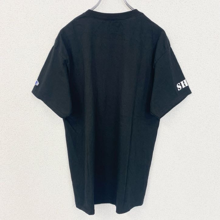 Champion　チャンピオン　半袖ワンポイントプリントTシャツ　SHSM TITANS　黒　ブラック　春夏服　Lサイズ　古着