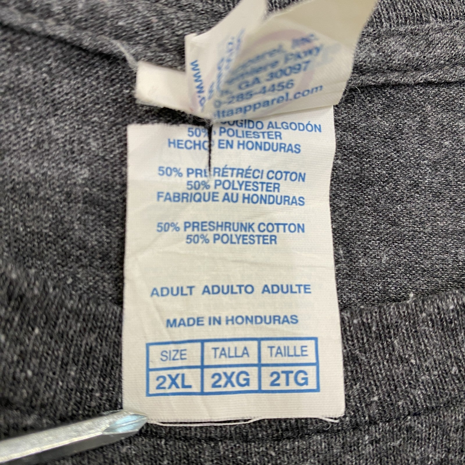 DELTA　デルタ　半袖プリントTシャツ　NEW YORK CITY　星条旗　灰色　ダークグレー　2XLサイズ　古着