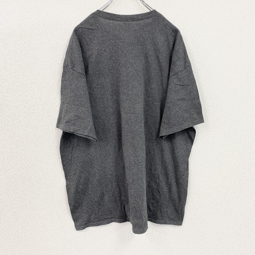 DELTA　デルタ　半袖プリントTシャツ　NEW YORK CITY　星条旗　灰色　ダークグレー　2XLサイズ　古着