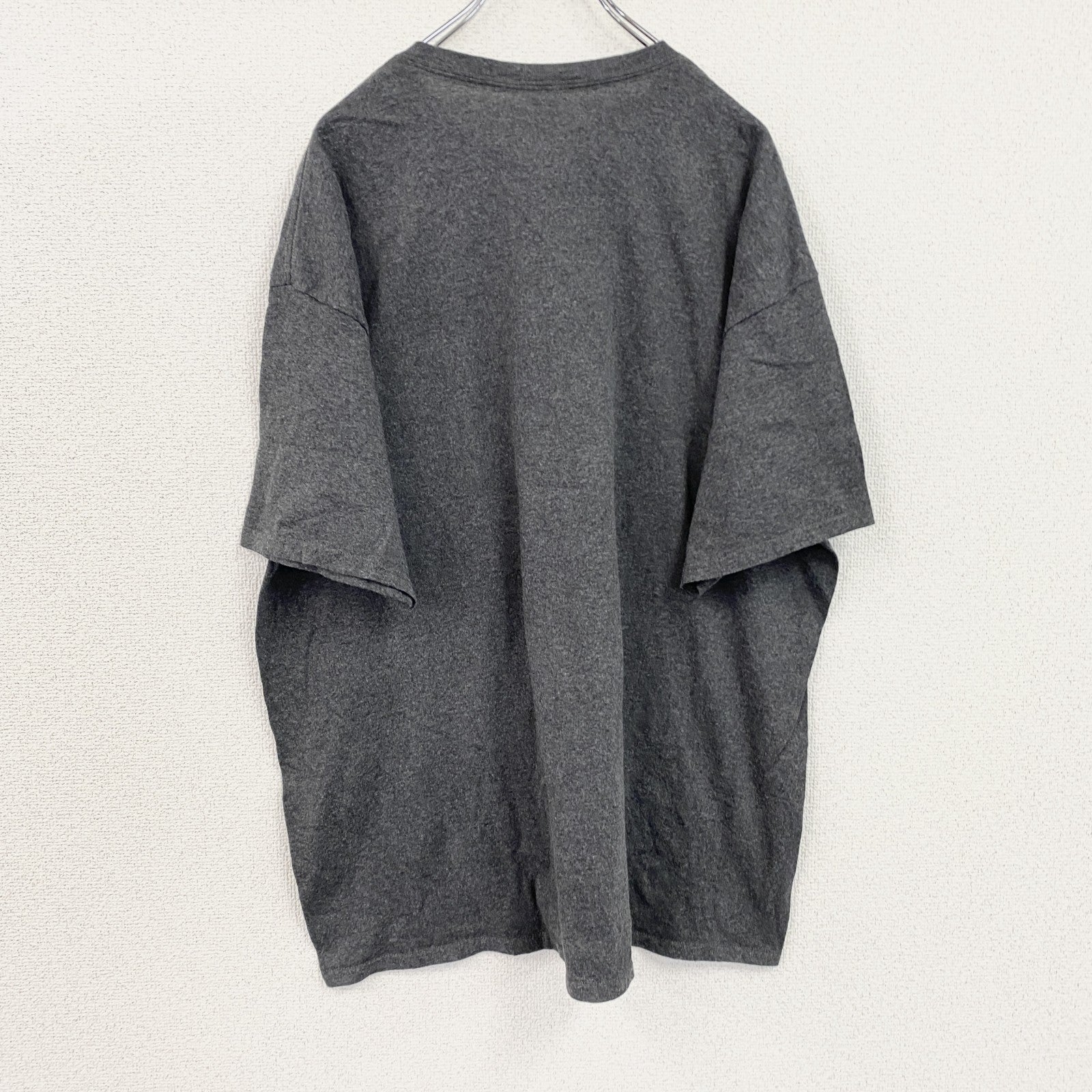 DELTA　デルタ　半袖プリントTシャツ　NEW YORK CITY　星条旗　灰色　ダークグレー　2XLサイズ　古着