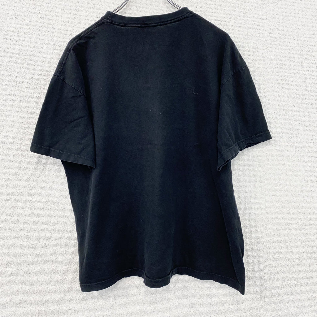 JHK　半袖プリントTシャツ　italia　黒　ブラック　XLサイズ　古着