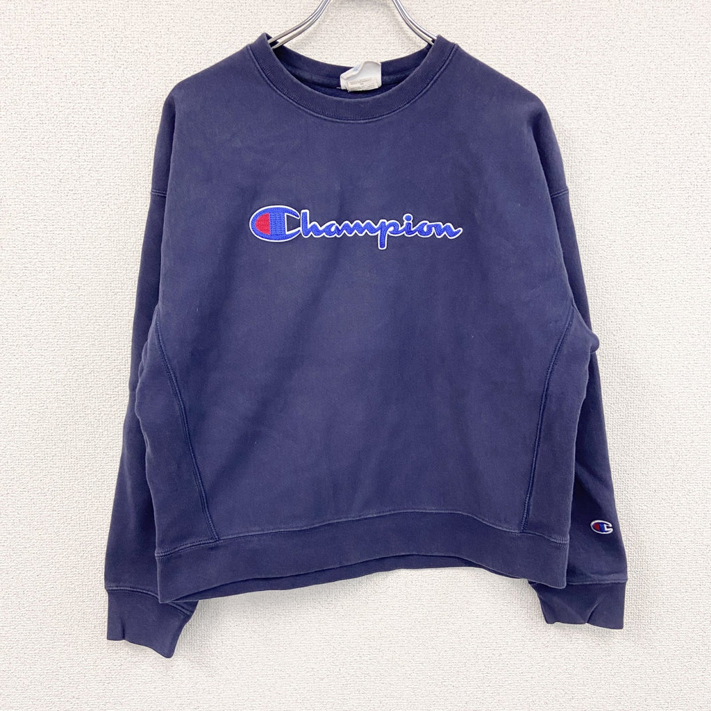 Champion　チャンピオン　リバースウィーブ　スウェット/トレーナー　ヘビーウエイト　フェード　現行　紺　ネイビー　XLサイズ　古着