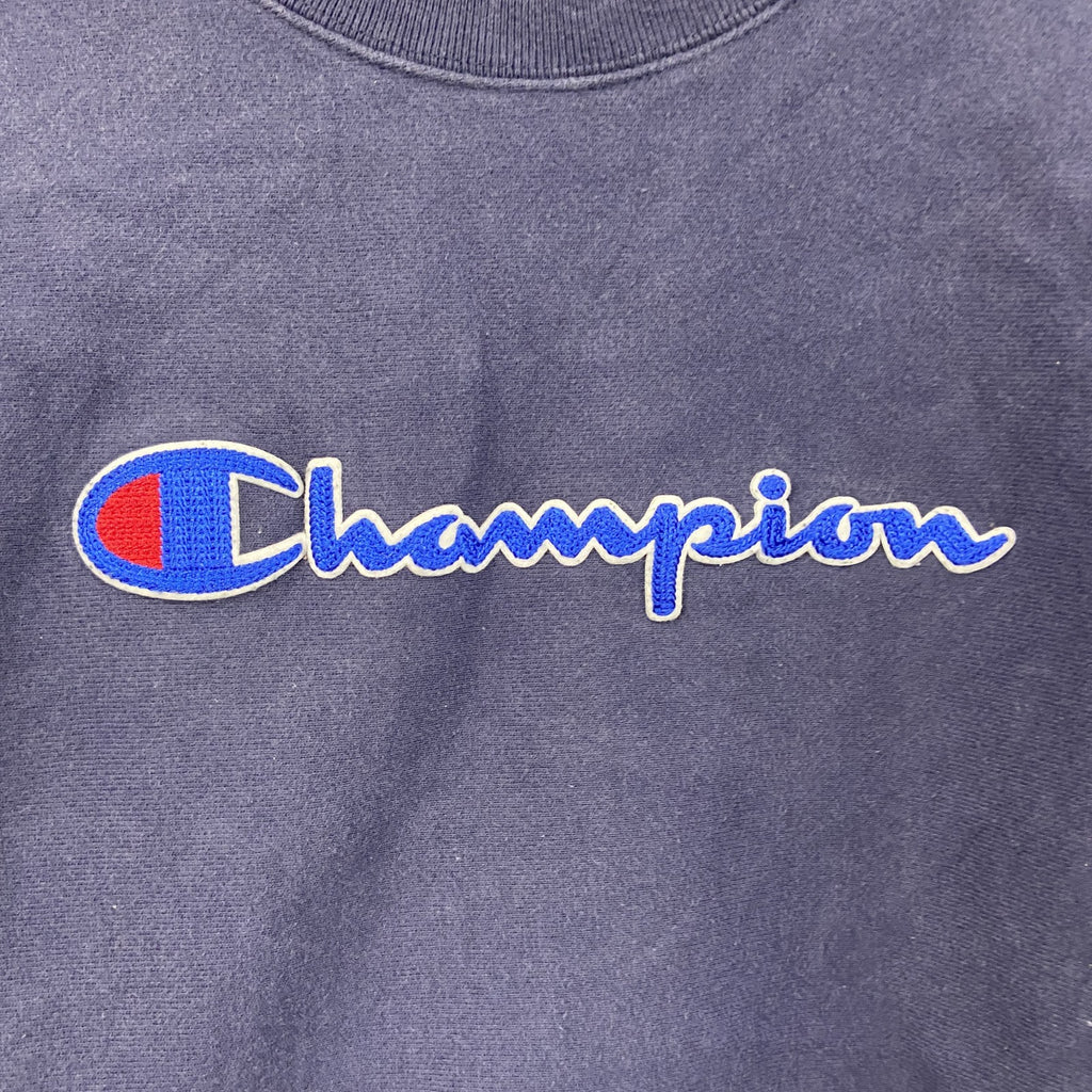 Champion　チャンピオン　リバースウィーブ　スウェット/トレーナー　ヘビーウエイト　フェード　現行　紺　ネイビー　XLサイズ　古着
