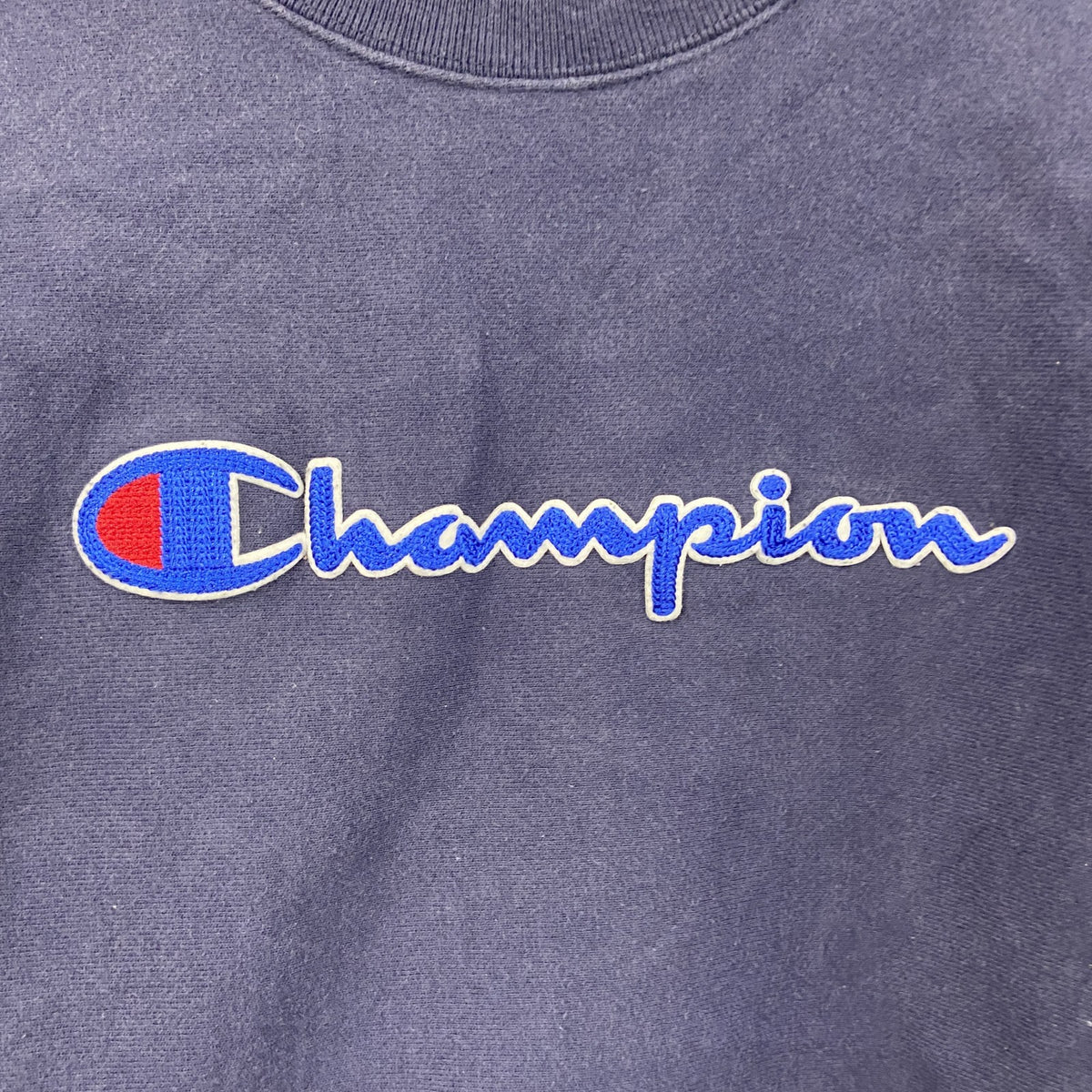 Champion　チャンピオン　リバースウィーブ　スウェット/トレーナー　ヘビーウエイト　フェード　現行　紺　ネイビー　XLサイズ　古着