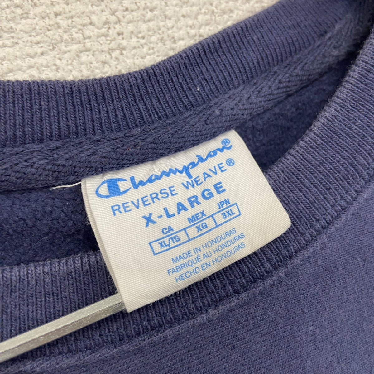 Champion　チャンピオン　リバースウィーブ　スウェット/トレーナー　ヘビーウエイト　フェード　現行　紺　ネイビー　XLサイズ　古着