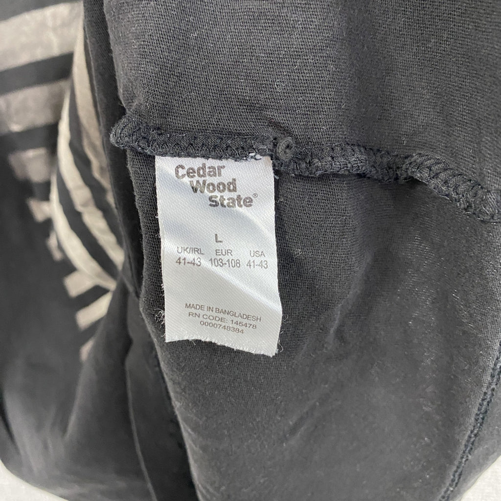 Cedar Wood State　半袖プリントTシャツ　黒　ブラック　Lサイズ　古着