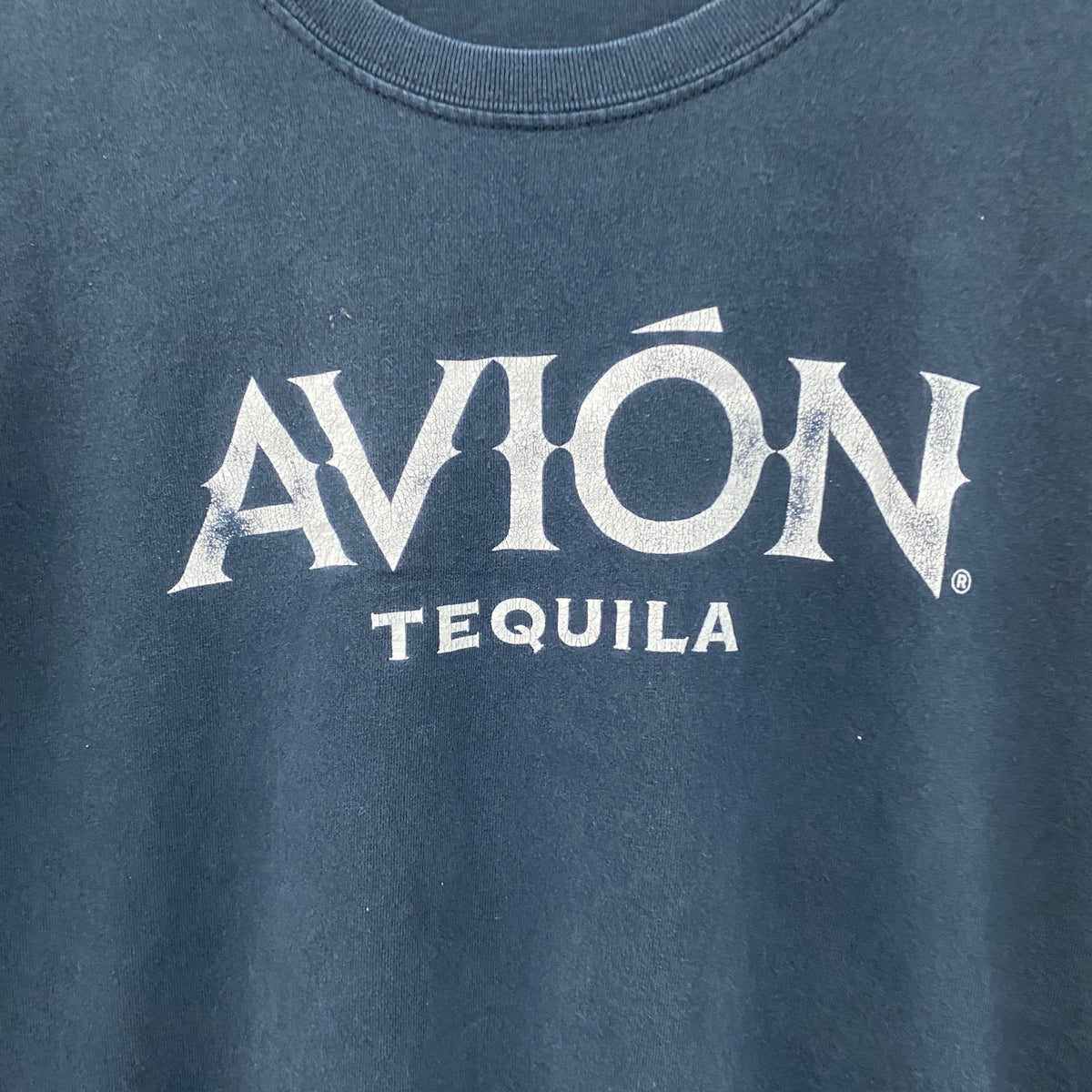 半袖プリントTシャツ　AVION TEQUILA　黒　ブラック　　古着