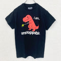 goodie two sleeves　半袖プリントデザインTシャツ　恐竜　黒　ブラック　春夏服　Sサイズ　古着