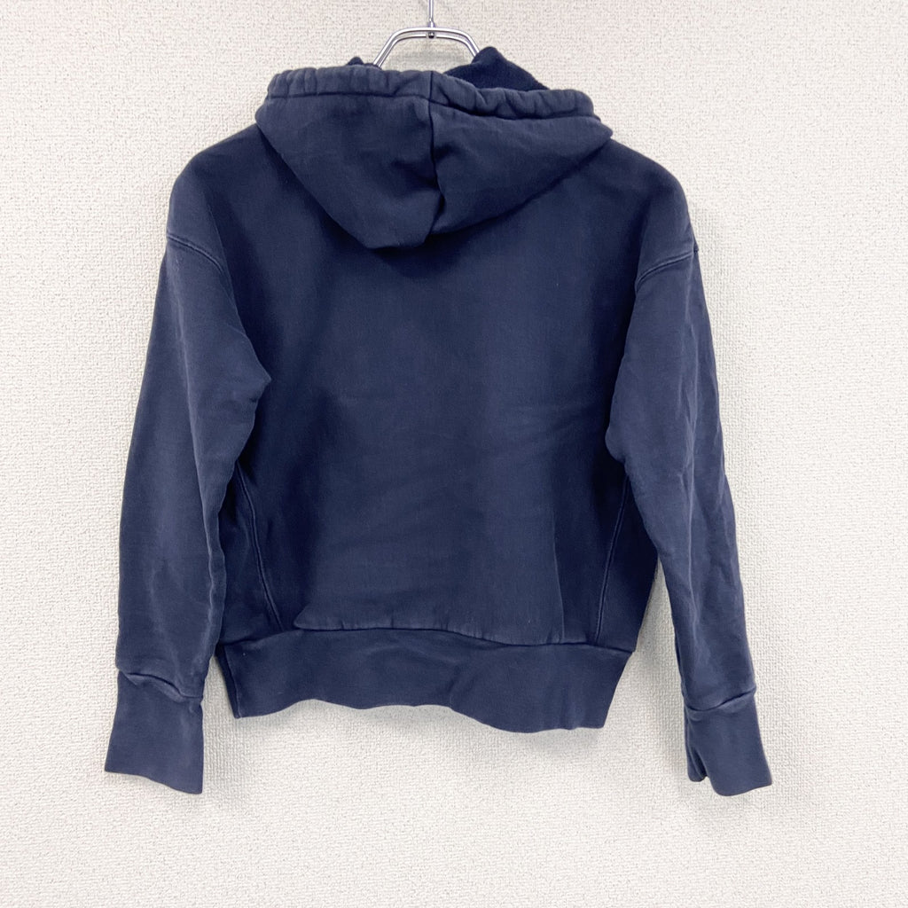 Champion　チャンピオン　リバースウィーブ　スウェットパーカー/フーディー　アーチプリント　紺　ネイビー　Sサイズ　古着