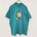 FRUIT OF THE LOOM　フルーツオブザルーム　半袖プリントTシャツ　ヴィンテージ　シングルステッチ　水色　ライトブルー　XLサイズ　古着