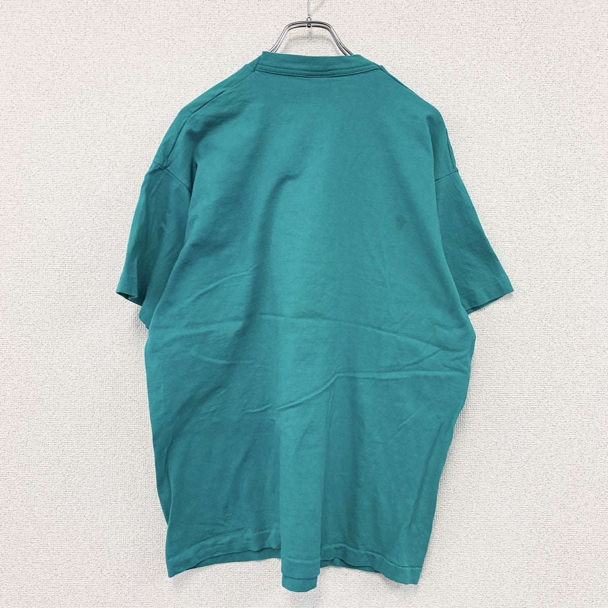 FRUIT OF THE LOOM　フルーツオブザルーム　半袖プリントTシャツ　ヴィンテージ　シングルステッチ　水色　ライトブルー　XLサイズ　古着