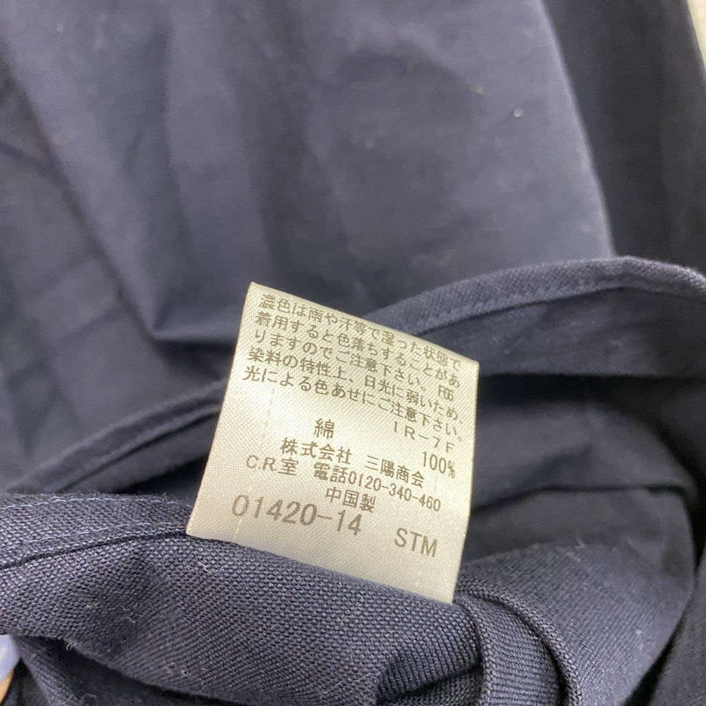 BLACK LABEL CRRST BRIDGE　ブラックレーベルクレストブリッジ　長袖ボタンダウンシャツ　刺繍ロゴ　ネイビー　紺　2サイズ　古着