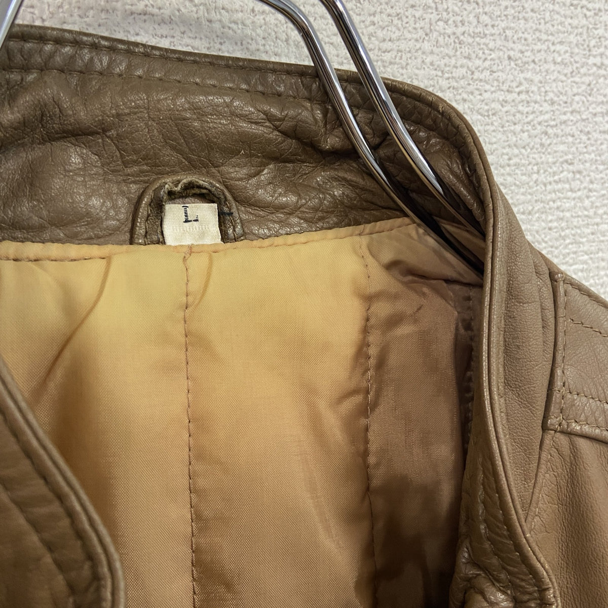 レザージャケット　フライトジャケット　茶色　ブラウン　Lサイズ　古着