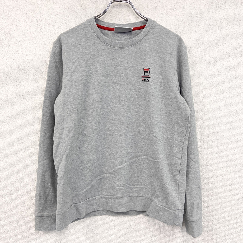 FILA　フィラ　スウェット/トレーナー　灰色　グレー　Mサイズ スウェットトップス ユニセックス コットン 古着