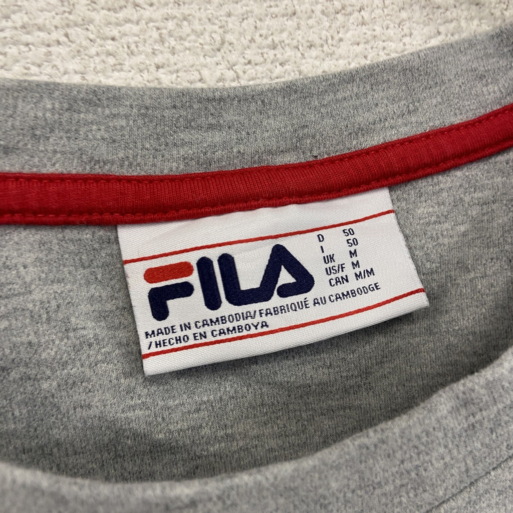 FILA　フィラ　スウェット/トレーナー　灰色　グレー　Mサイズ スウェットトップス ユニセックス コットン 古着
