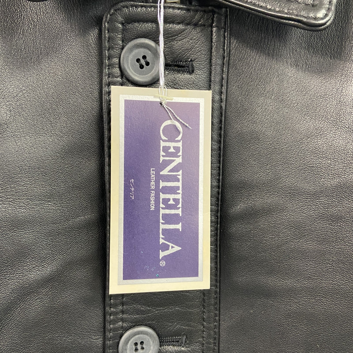 CENTELLA　ラムレザーカーコート　レザージャケット　未使用品　デッドストック　黒　ブラック　Sサイズ　古着