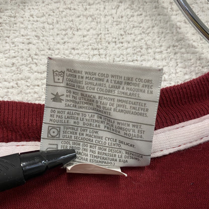 00s　NIKE　ナイキ　半袖プリントTシャツ　ヴィンテージ　スウッシュ　刺繍ロゴ　赤　レッド　Mサイズ