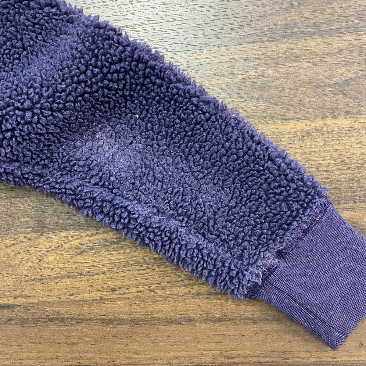 Gymphlex　ジムフレックス　フルジップボアパーカー/フーディー　フェード　ラグランスリーブ　刺繍ロゴ　紺　ネイビー　14サイズ　古着