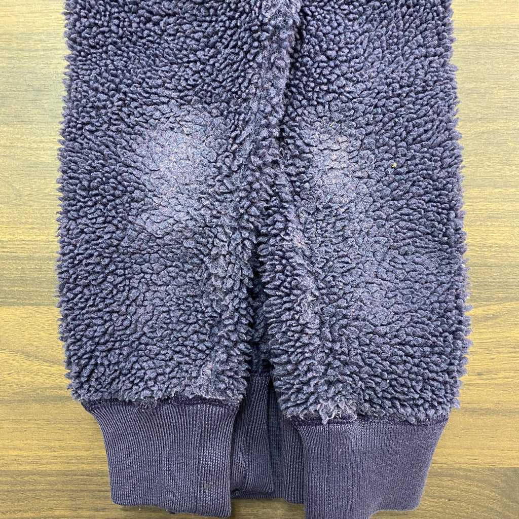 Gymphlex　ジムフレックス　フルジップボアパーカー/フーディー　フェード　ラグランスリーブ　刺繍ロゴ　紺　ネイビー　14サイズ　古着
