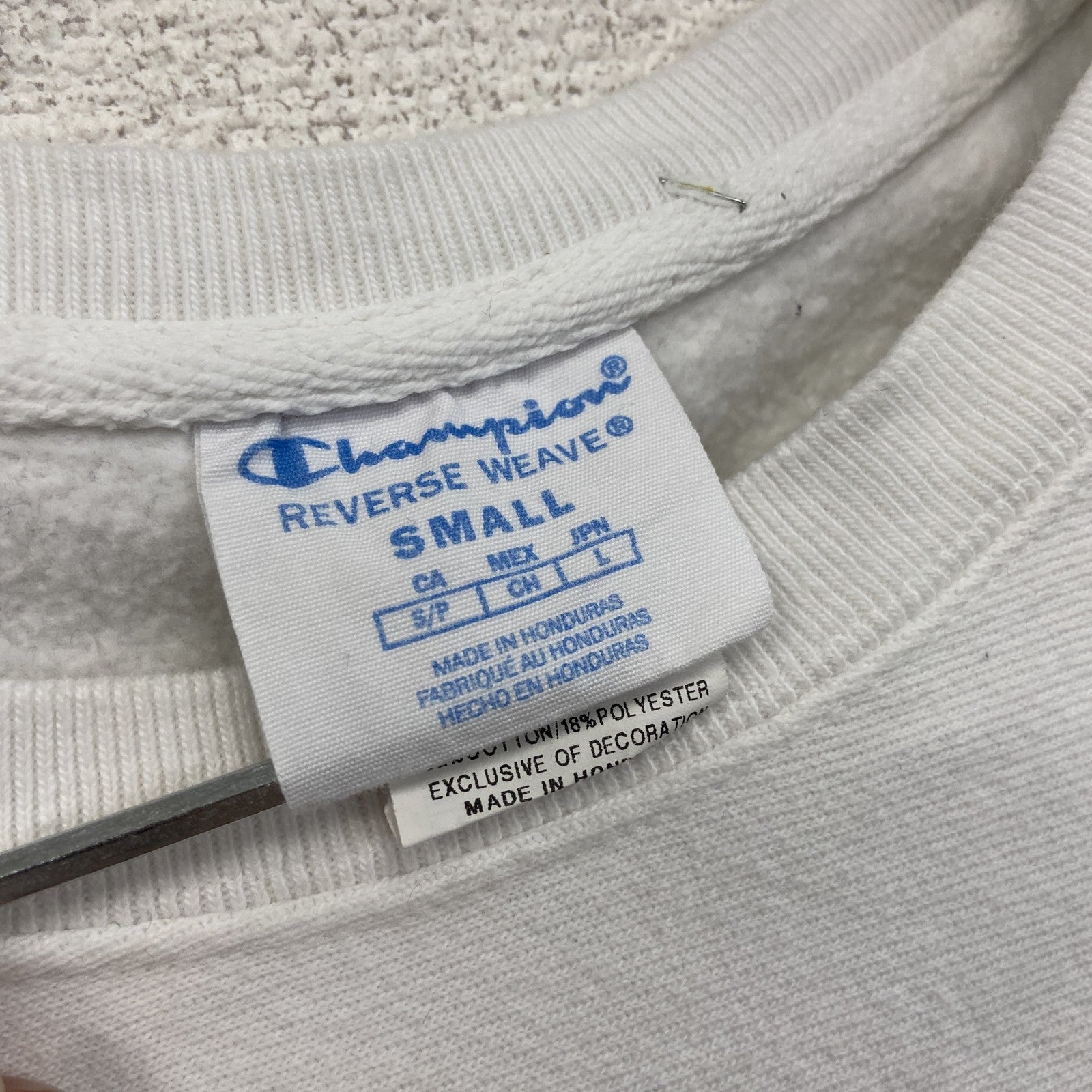 Champion　チャンピオン　リバースウィーブ　スウェット/トレーナー　白　ホワイト　Sサイズ　古着
