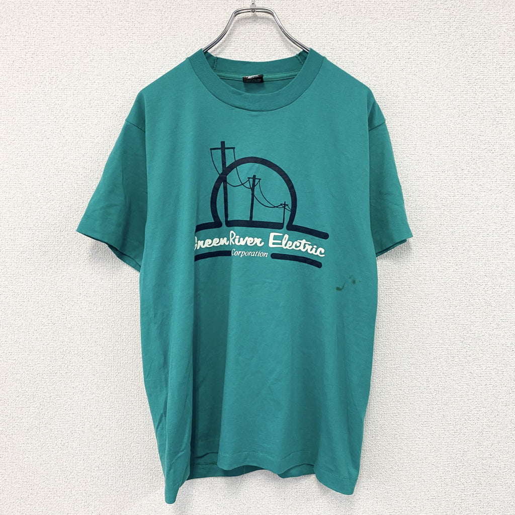 SCREEN STARS　スクリーンスターズ　半袖プリントTシャツ　ヴィンテージ　シングルステッチ　緑　グリーン　Lサイズ　古着