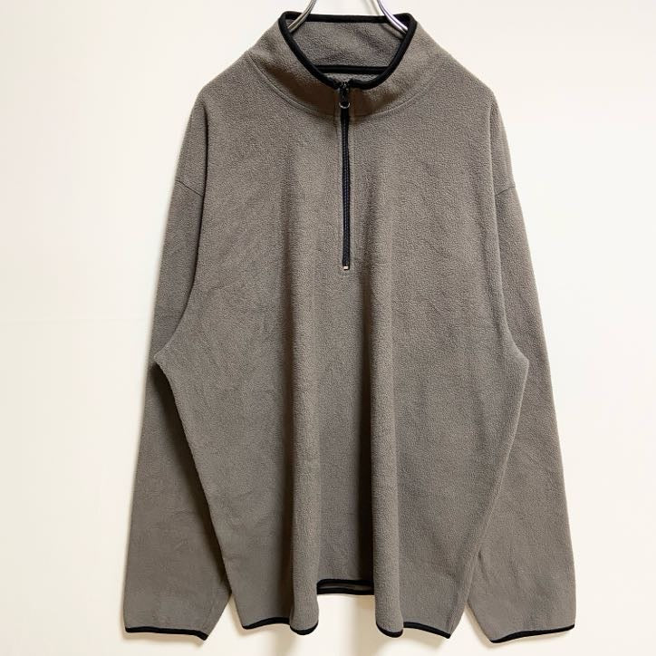 OLD NAVY　オールドネイビー　ハーフジップフリースジャケット　ビッグシルエット　グレー　灰色　2XLサイズ　古着