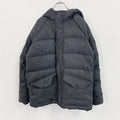 GAP　ギャップ　フーデットダウンジャケット　ダウン80％　比翼仕立て　ダークグレー　Mサイズ　古着