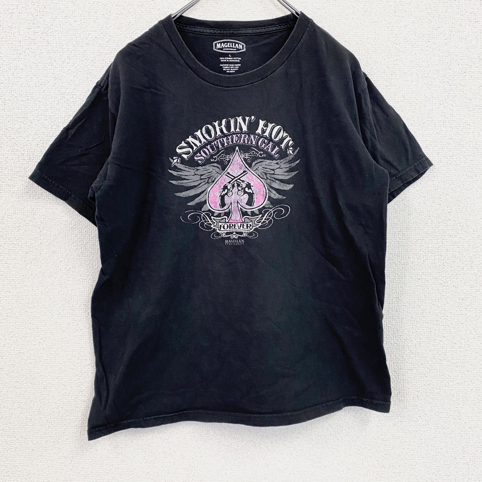 MAGELLAN　半袖プリントTシャツ　黒　ブラック　Lサイズ　古着
